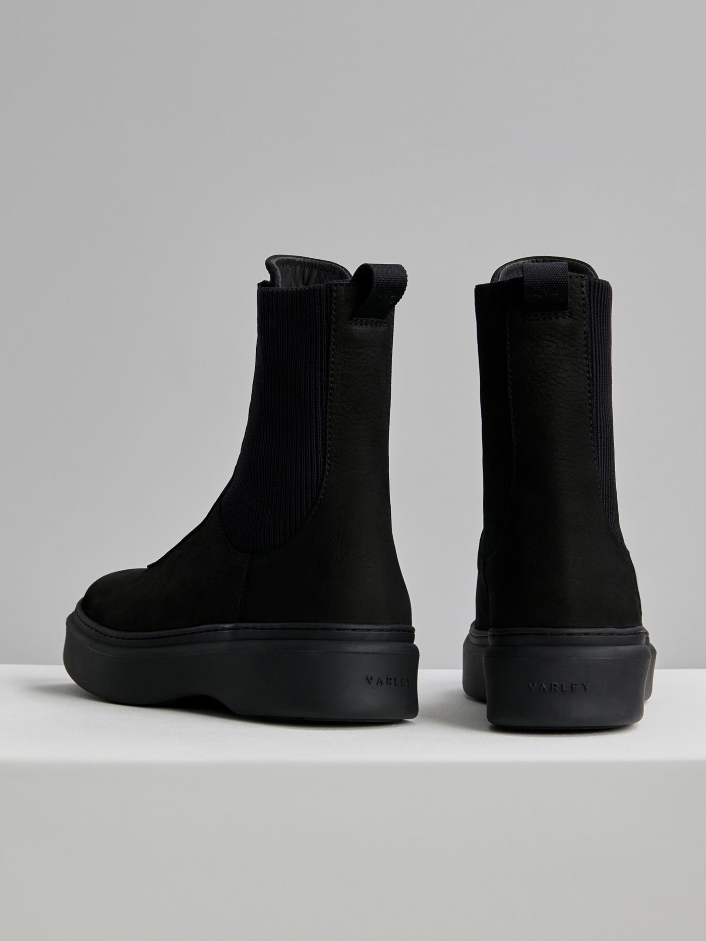 Varley Black Corian Zip Front Ankle Boot