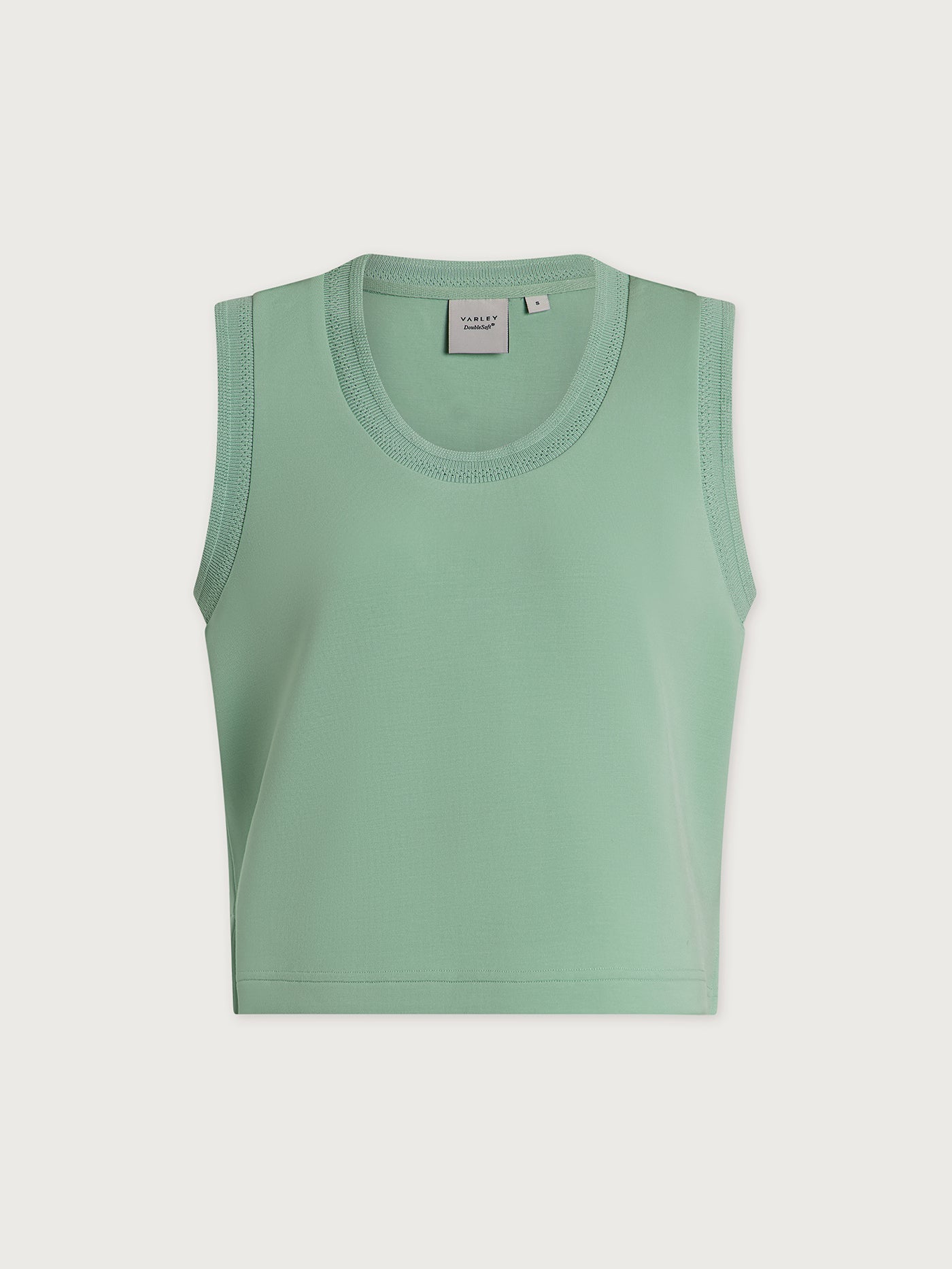 Varley Sage Mint Cambrie Scoop Neck Tank Top