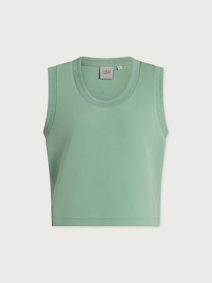 Varley Sage Mint Cambrie Scoop Neck Tank Top