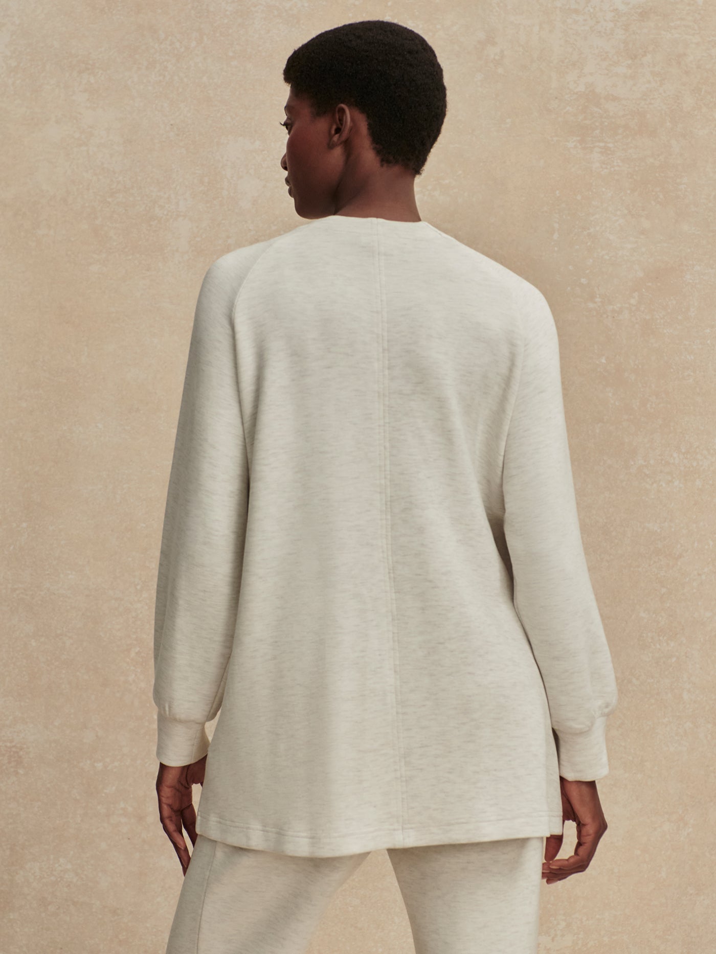 Varley Ivory Marl Augusta Zip Through