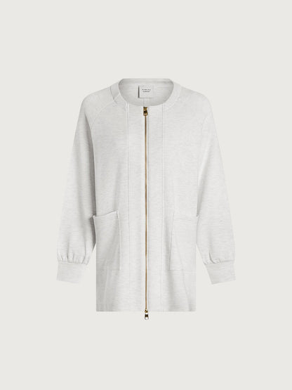 Varley Ivory Marl Augusta Zip Through