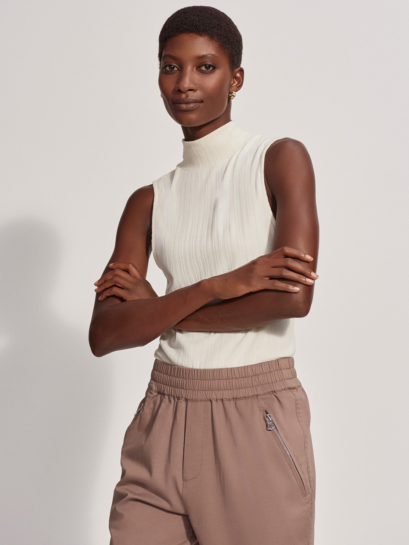 Varley Birch Caley Fitted Rib Tank