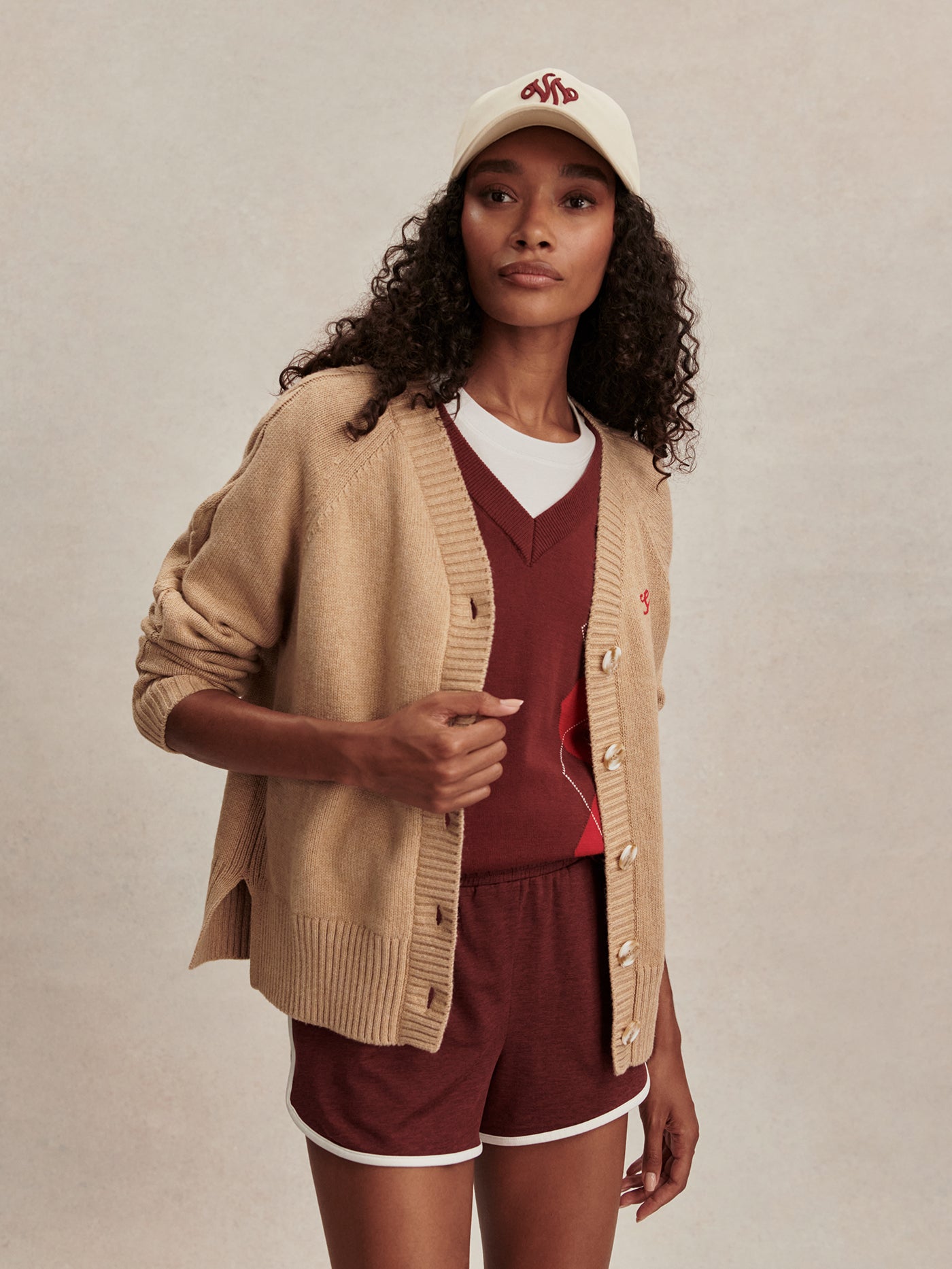 Varley Macaroon Lotte Button Through Cardigan