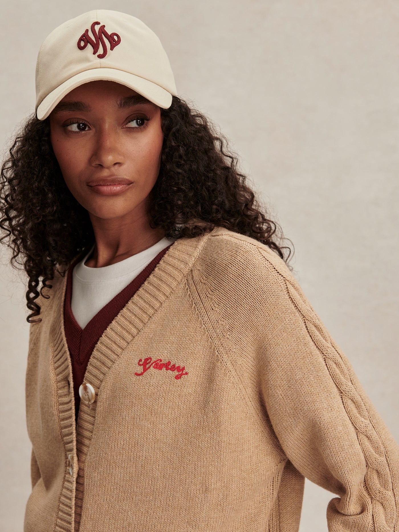 Varley Macaroon Lotte Button Through Cardigan