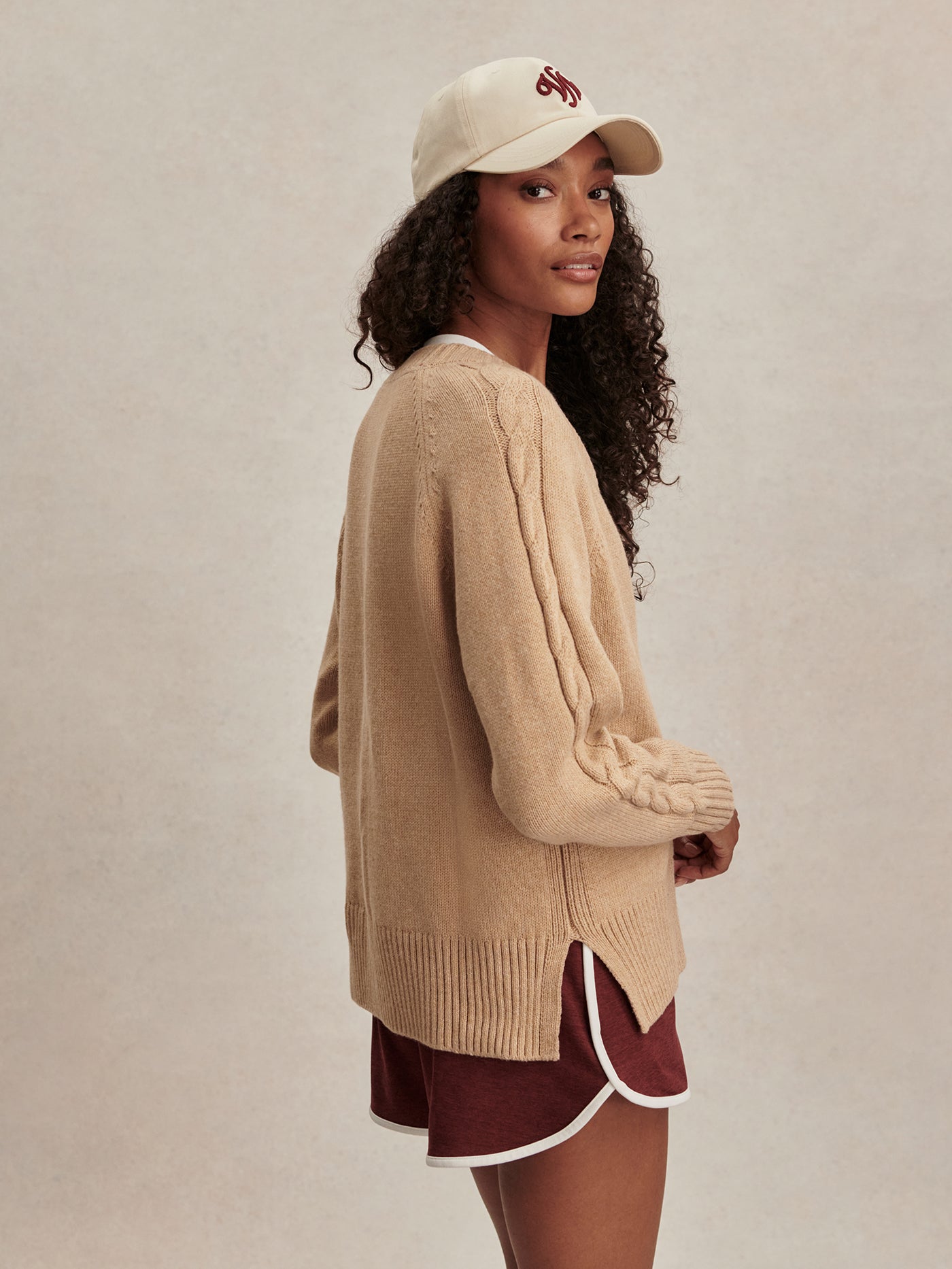 Varley Macaroon Lotte Button Through Cardigan