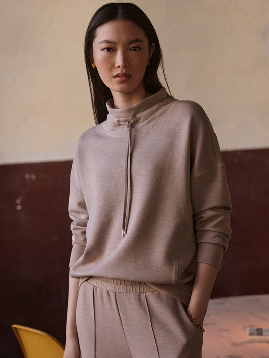Varley Taupe Marl Oakdale Sweat