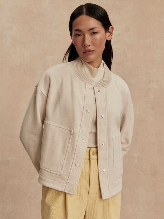 Varley Birch Marl Khai Cropped Jacket