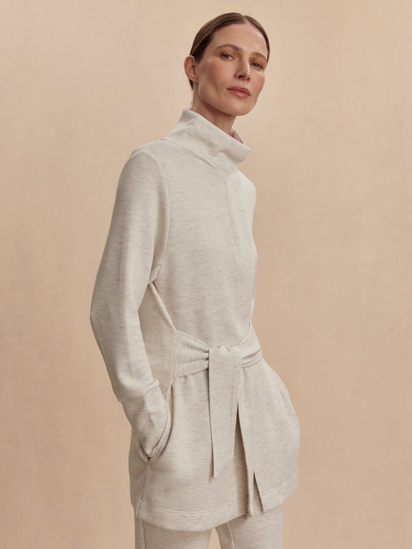 Varley Ivory Marl Anset Jacket | VARLEY US