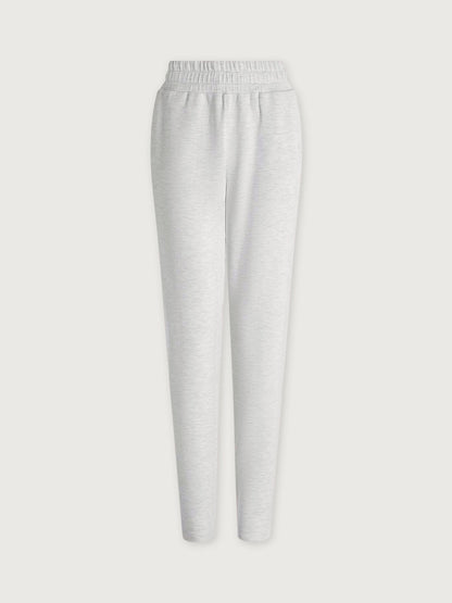 Varley Ivory Marl The Slim Zip Hem Pant 29.5" | VARLEY US