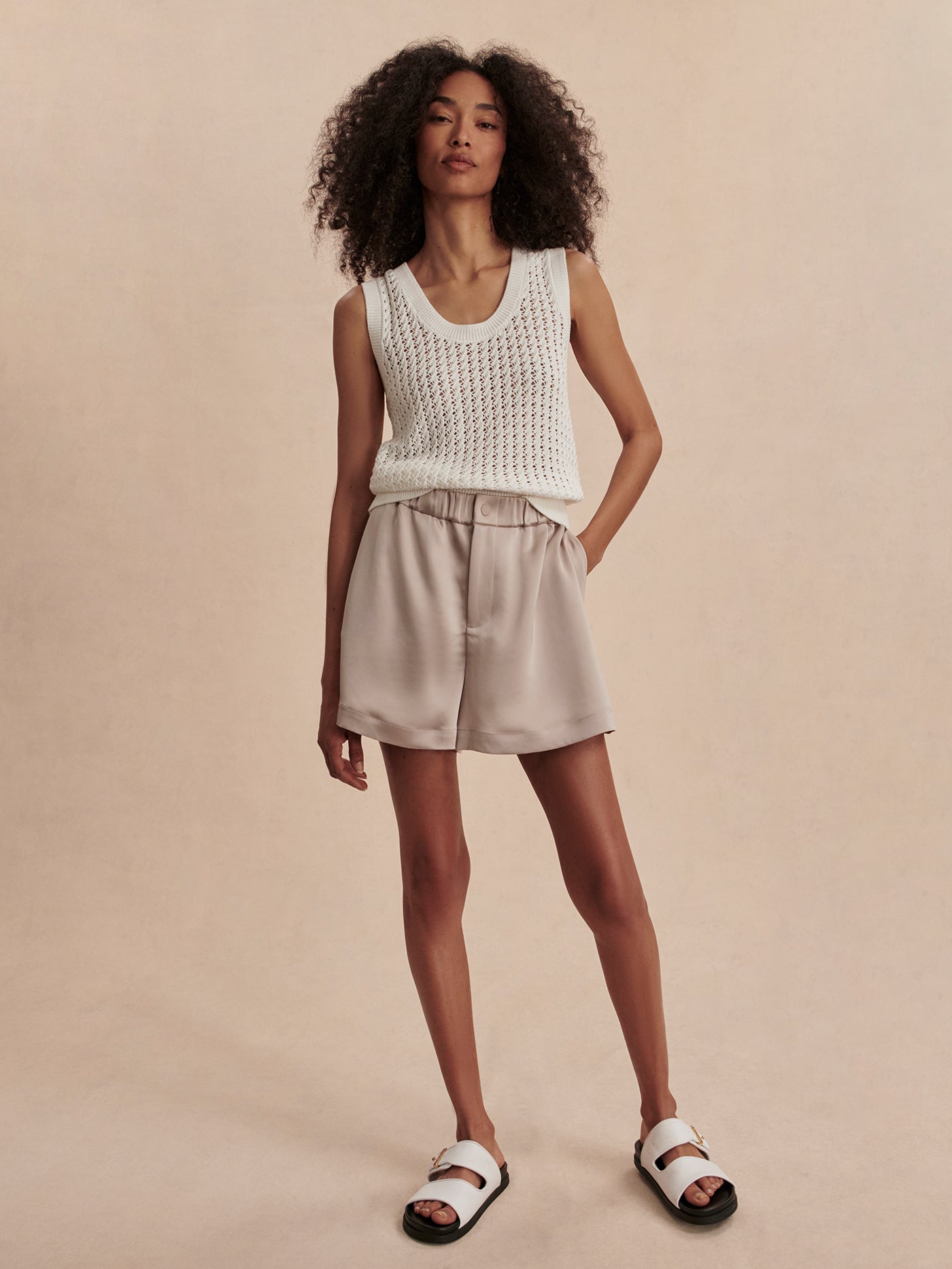 Varley Silver Cloud Sarka High Rise Short