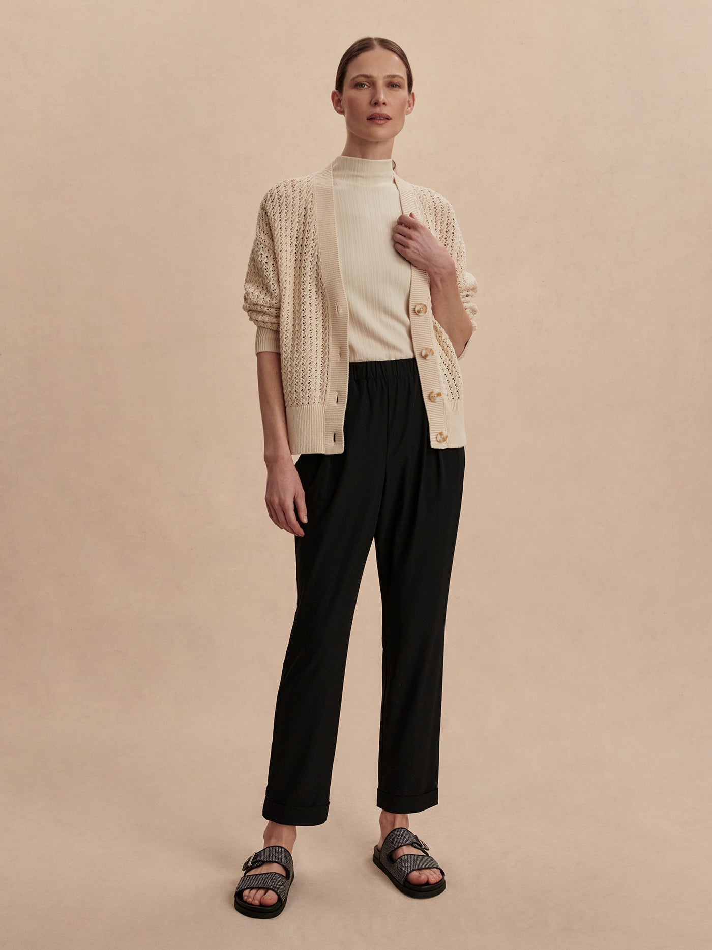Varley Black Alana Slim Tapered Cuff Pant 27