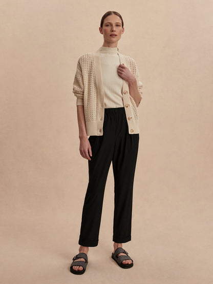 Varley Black Alana Slim Tapered Cuff Pant 27