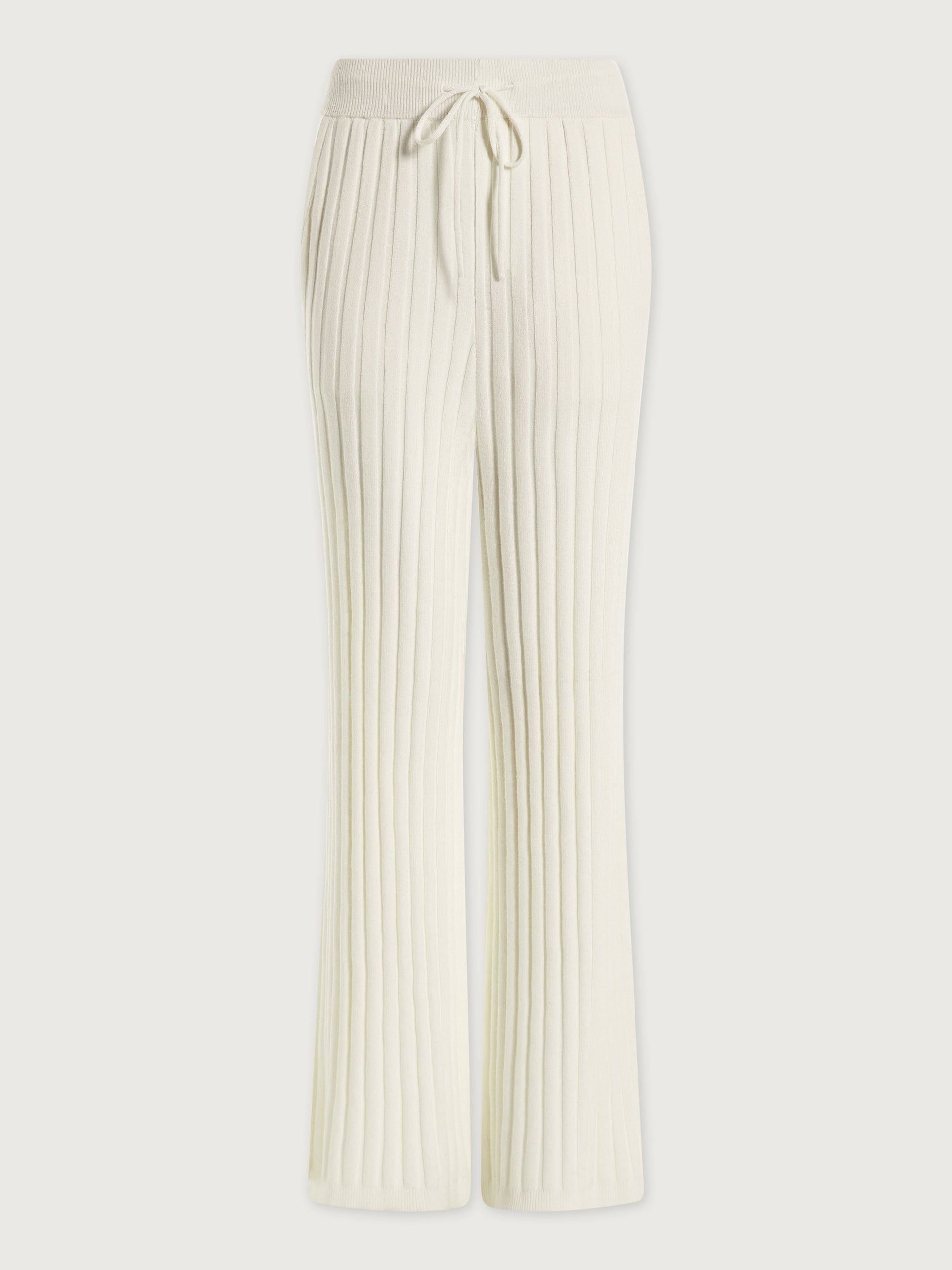 Varley Egret Simeon Wide Rib Knit Trouser