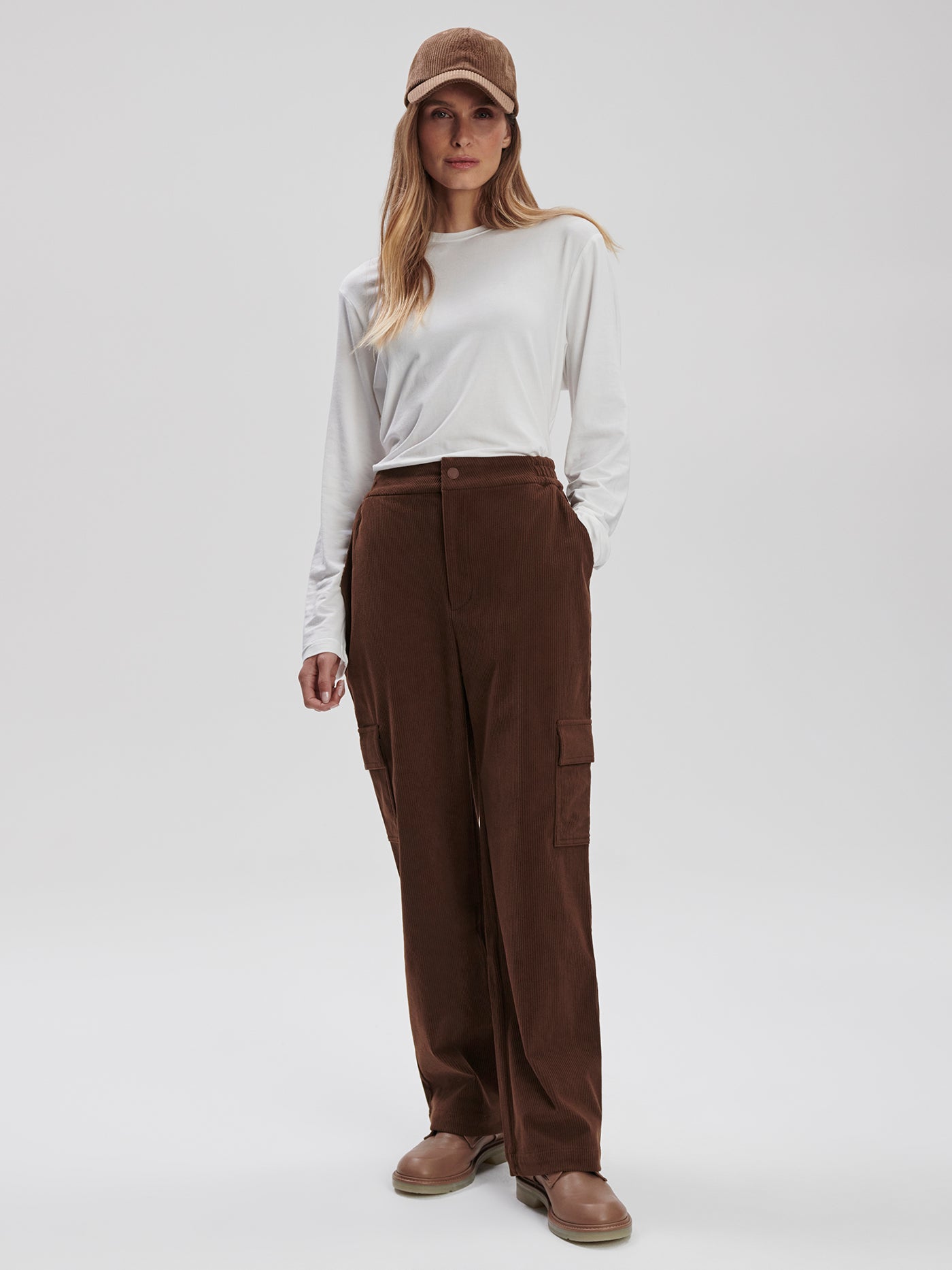 Varley Dark Toffee Sabina Straight Leg 29