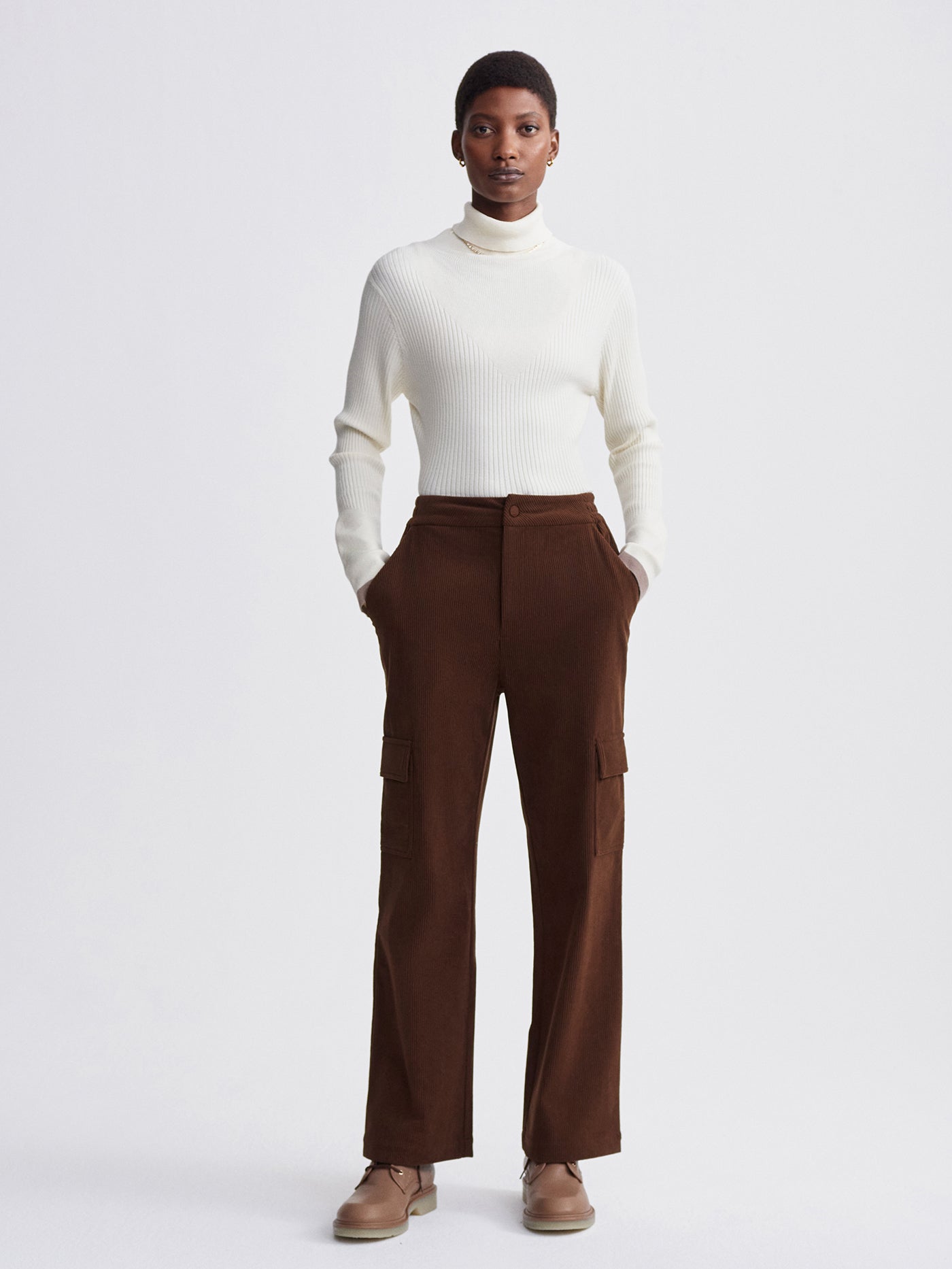 Varley Dark Toffee Sabina Straight Leg 31.5