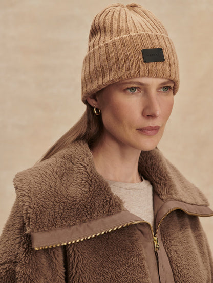 Varley Ash Taupe Logan Sherpa Coat