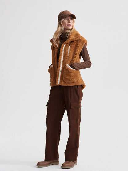 Varley Cafe Spice Balter Relaxed Sherpa Gilet