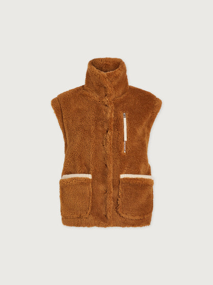 Varley Cafe Spice Balter Relaxed Sherpa Gilet