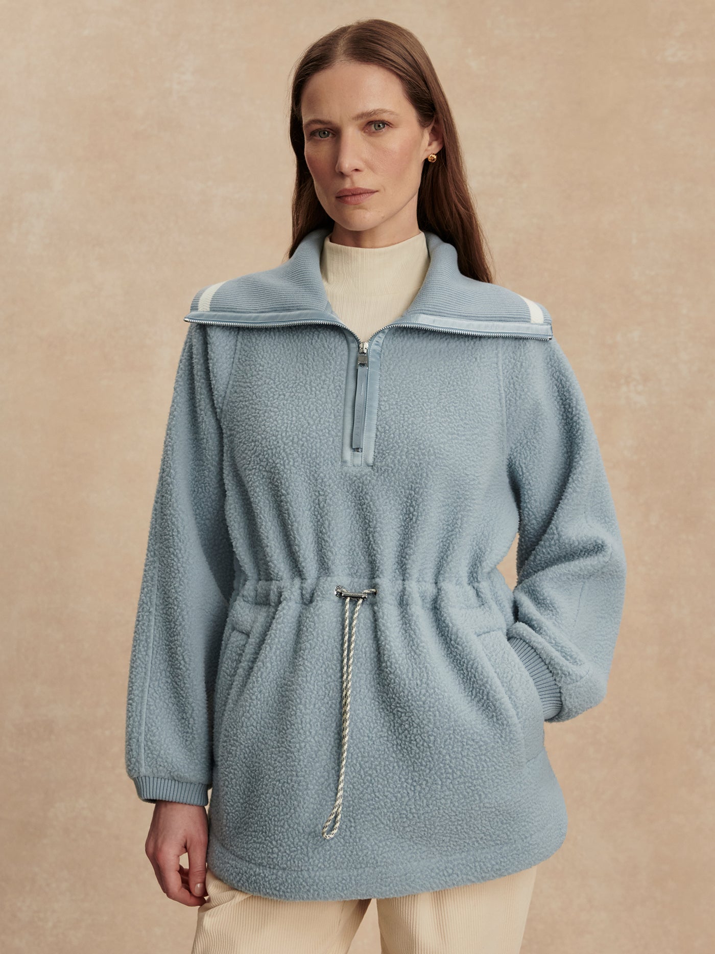 Varley Ashley Blue Ashby Half Zip Fleece
