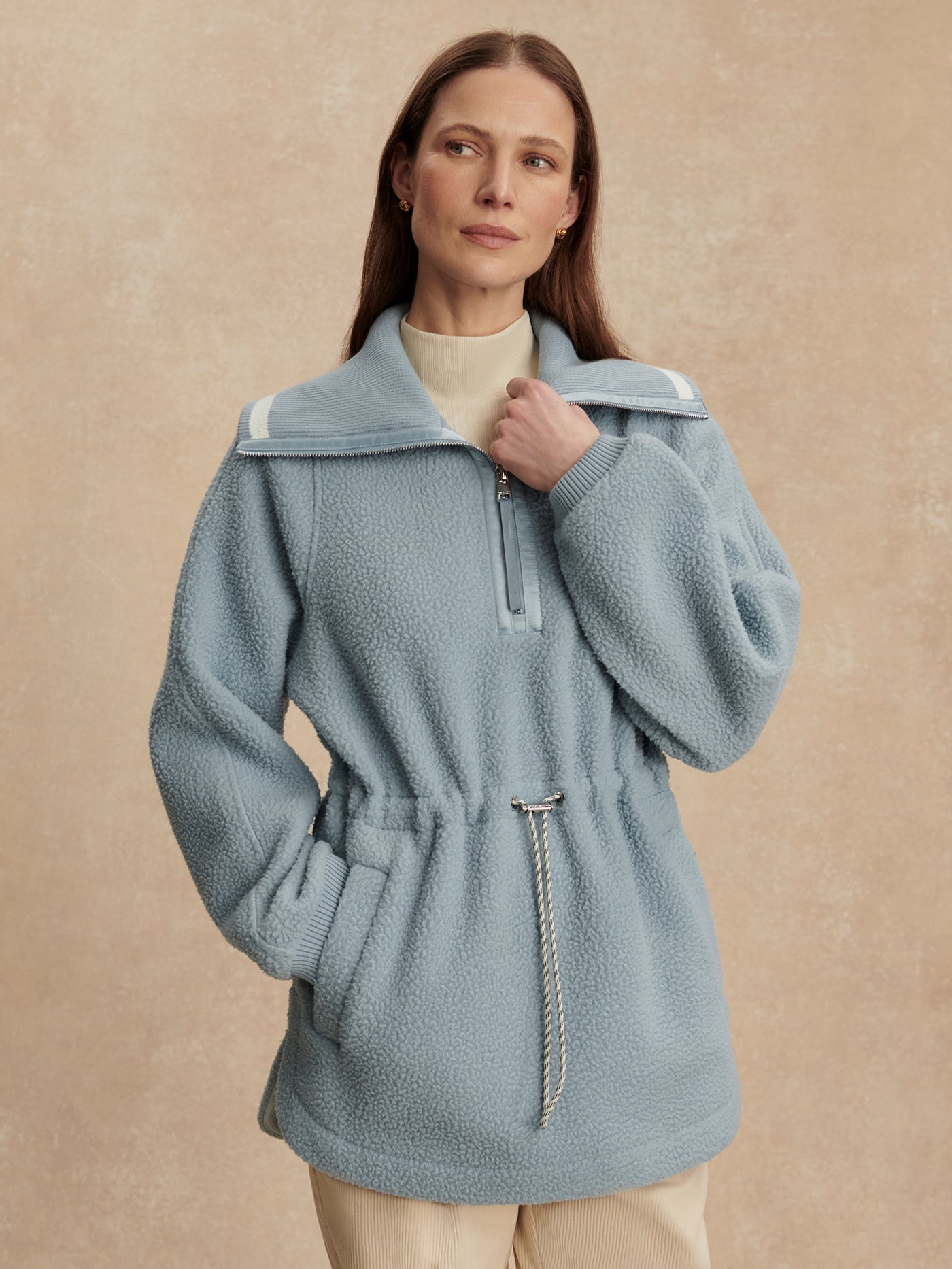Varley Ashley Blue Ashby Half Zip Fleece