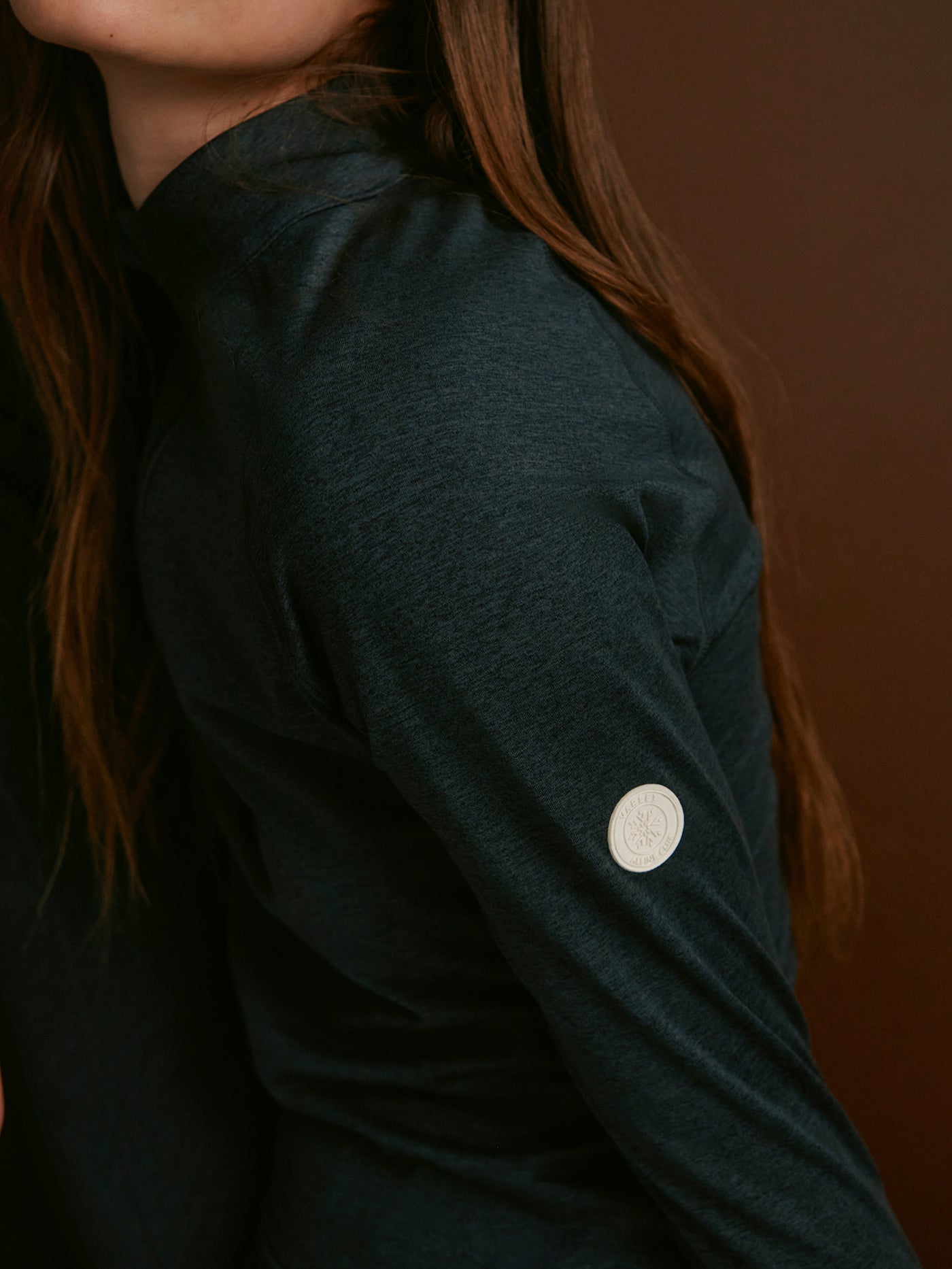 Varley Black Marl Always Warm Half Zip Baselayer