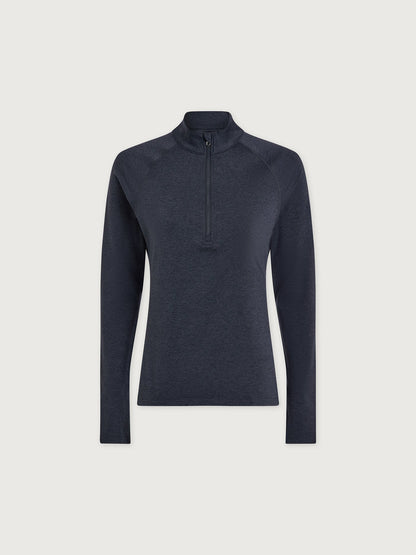 Varley Black Marl Always Warm Half Zip Baselayer