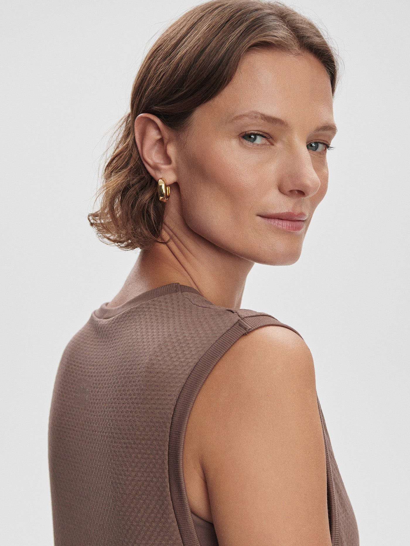 Varley Deep Taupe Page Seamless Crop Tank