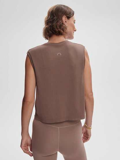 Varley Deep Taupe Page Seamless Crop Tank