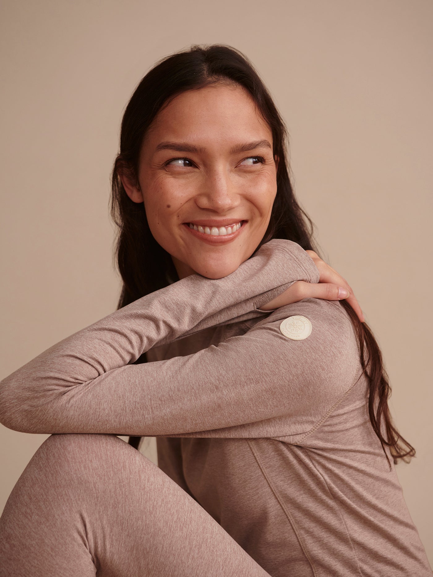 Varley Taupe Marl Always Warm Baselayer Top