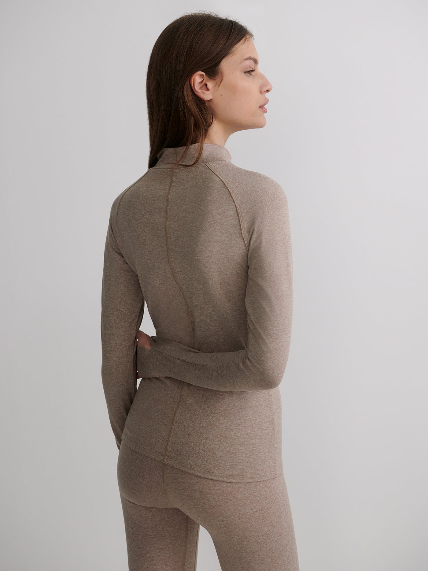 Varley Taupe Marl Always Warm Baselayer Top