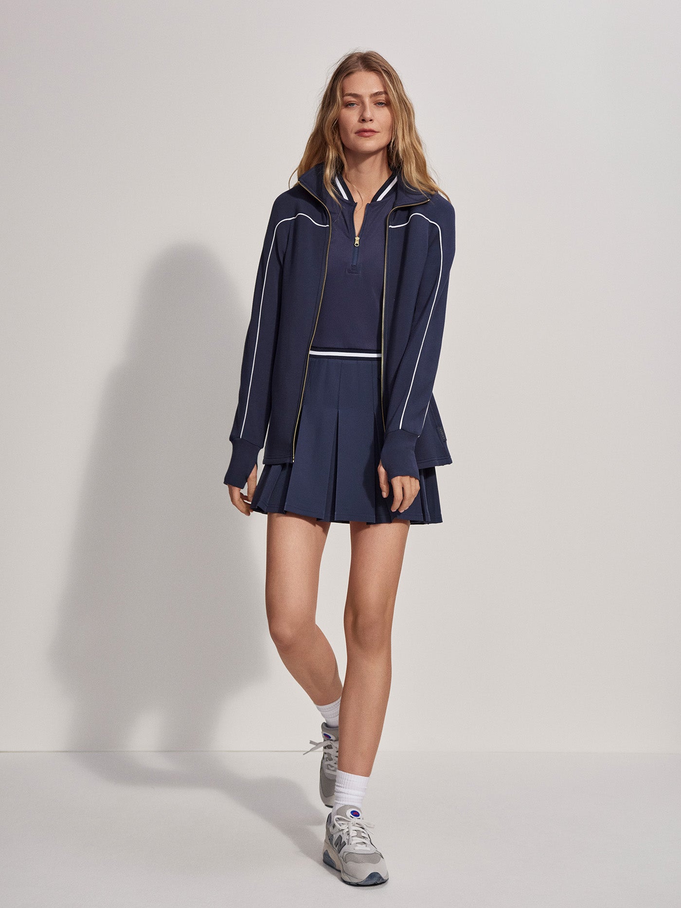 Varley Blue Nights Palmdale Zip-Through Active Sweatshirt | VARLEY US
