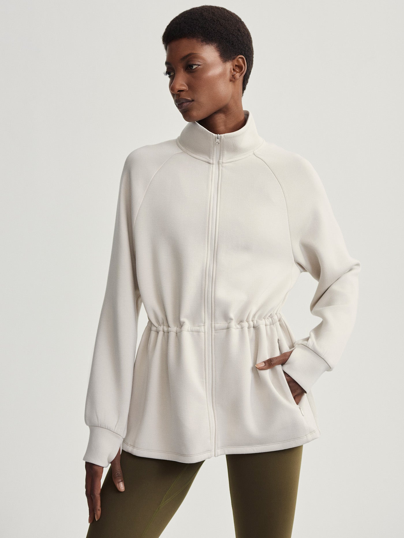 Varley Rainy Day Ailsa Zip-Through Active Sweatshirt