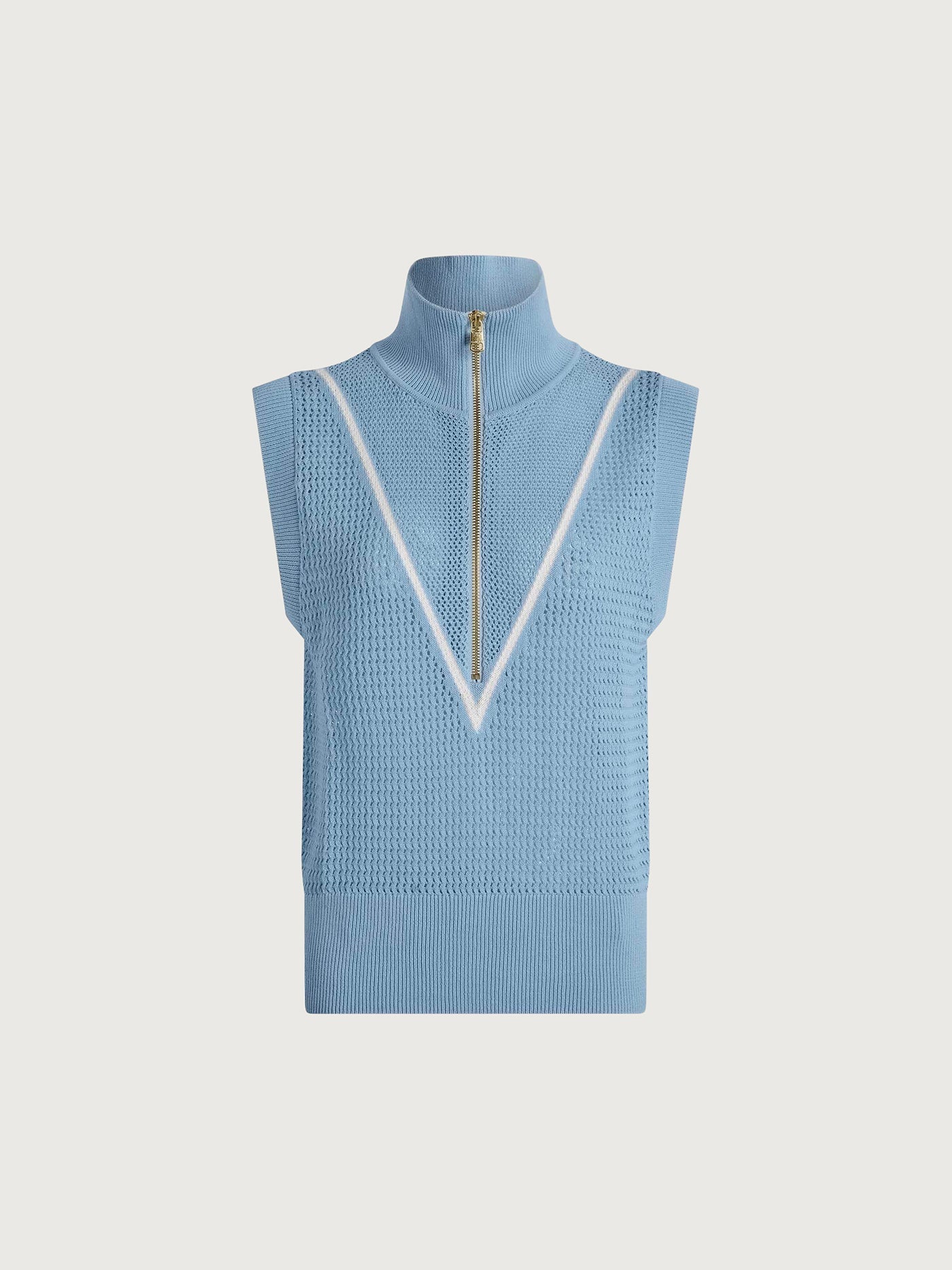 Varley Airy Blue Allena Half Zip Vest