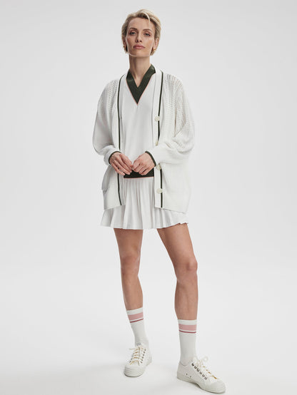 Varley White/ Deep Ivy Nissi Longline Cardigan