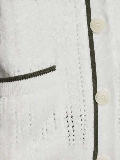 Varley White/ Deep Ivy Nissi Longline Cardigan