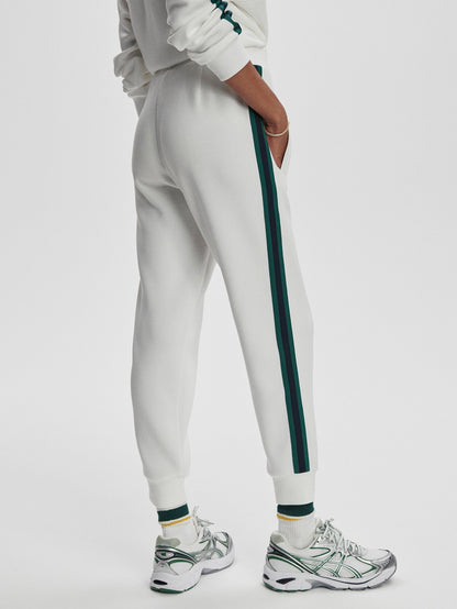 Varley White/ Navy/ Forest The Slim Stripe Cuff Pant 26