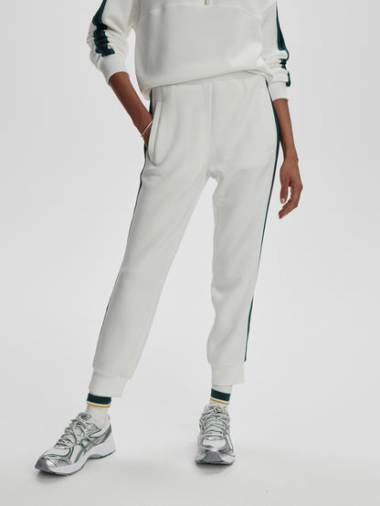 Varley White/ Navy/ Forest The Slim Stripe Cuff Pant 26