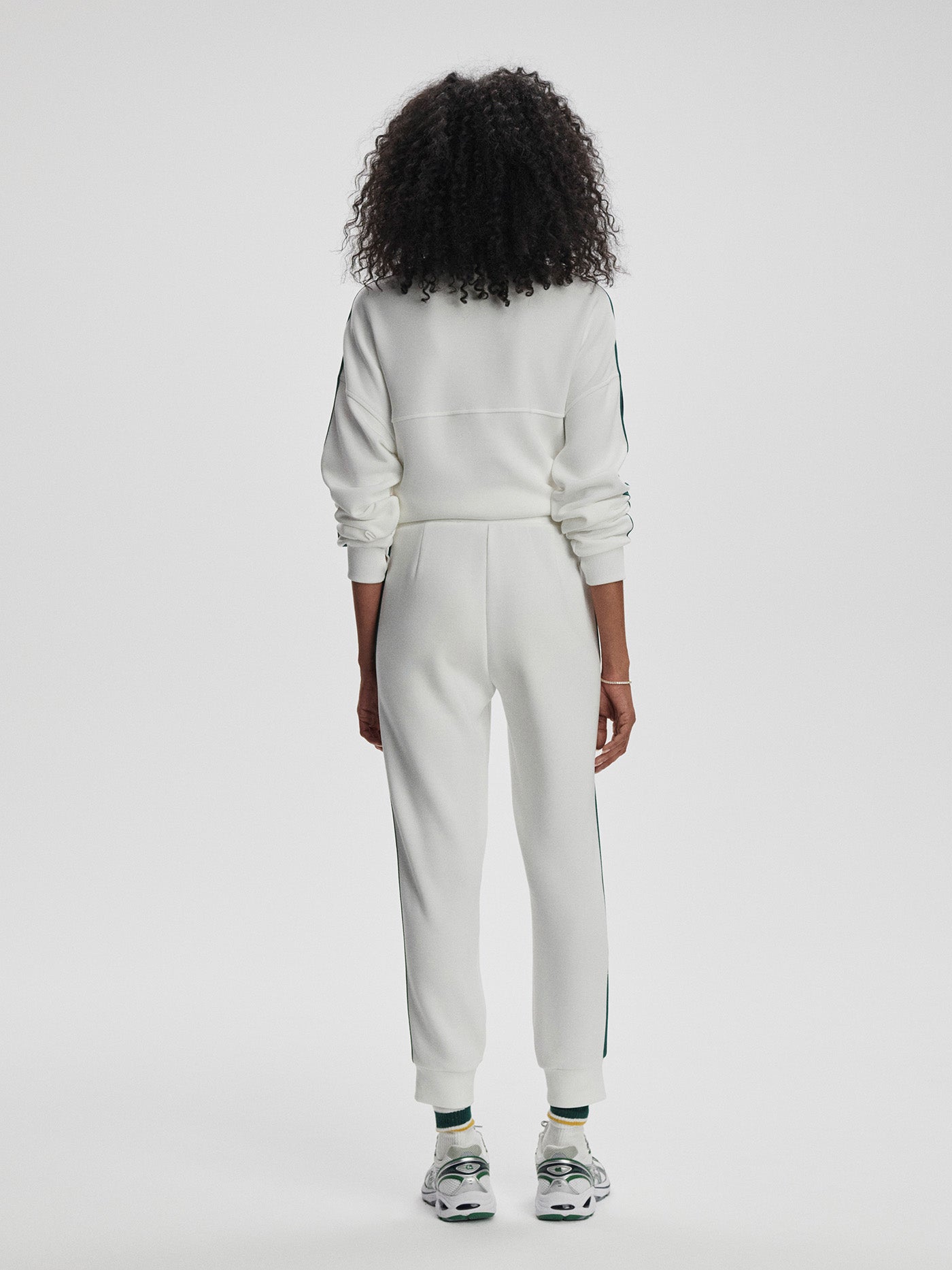 Varley White/ Navy/ Forest The Slim Stripe Cuff Pant 26