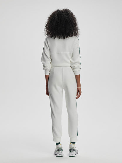 Varley White/ Navy/ Forest The Slim Stripe Cuff Pant 26