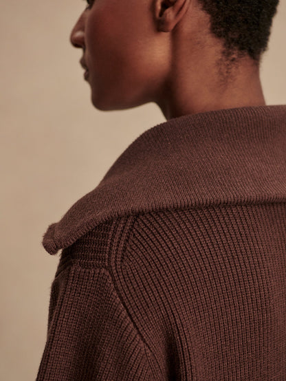 Varley Coffee Bean Enrico Knit Jacket