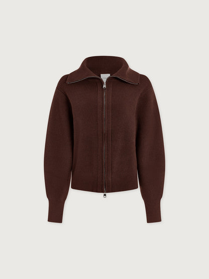 Varley Coffee Bean Enrico Knit Jacket