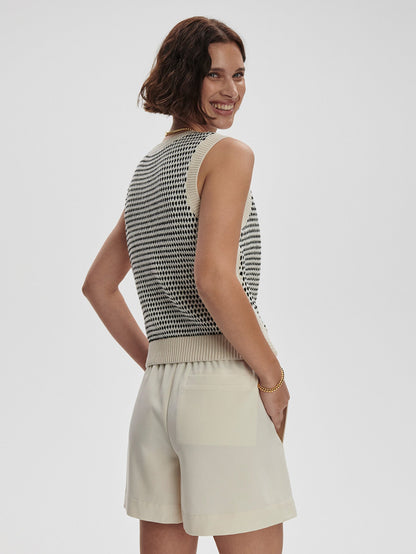 Varley Birch Multi Stitch Knowles Textured Knit Vest