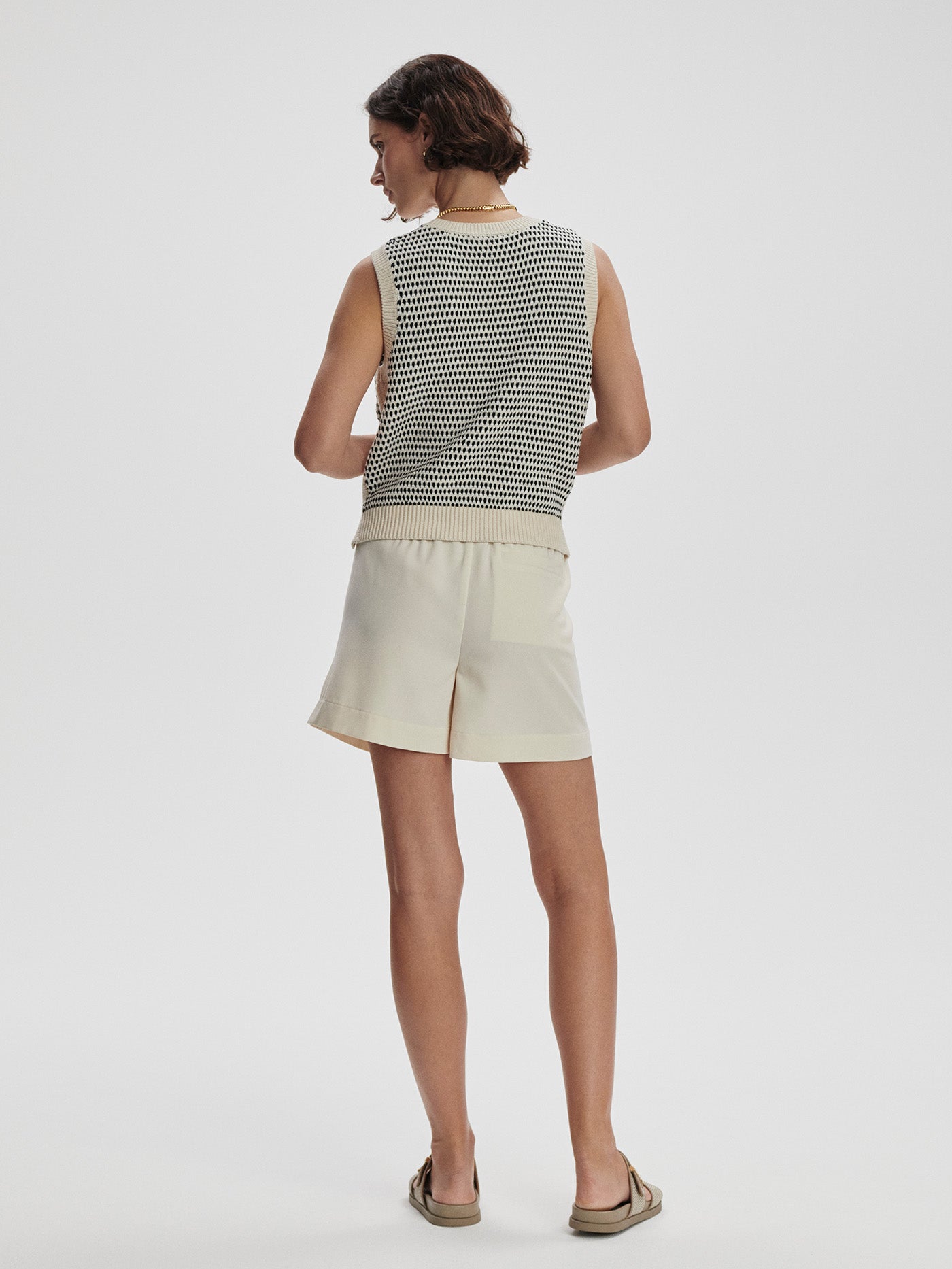 Varley Birch Multi Stitch Knowles Textured Knit Vest