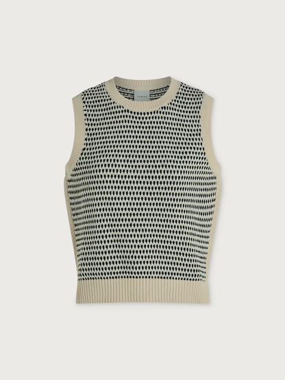 Varley Birch Multi Stitch Knowles Textured Knit Vest