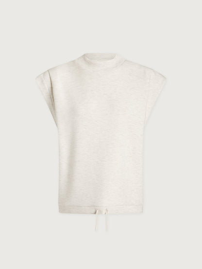 Varley Ivory Marl Otis Sleeveless Sweat | VARLEY US