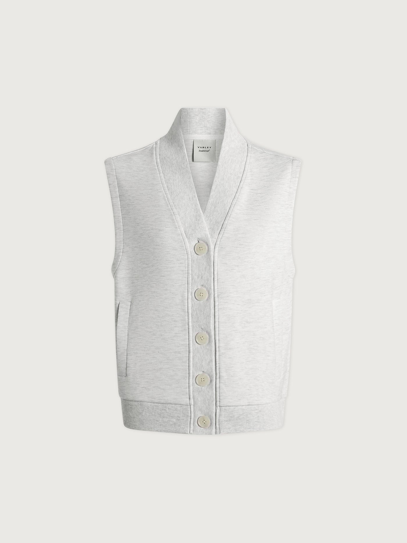 Varley Ivory Marl Vicky Button Gilet