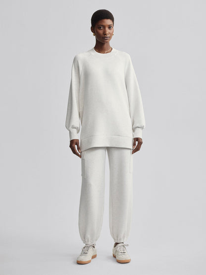 Varley Ivory Marl Nicole Boyfriend Sweat
