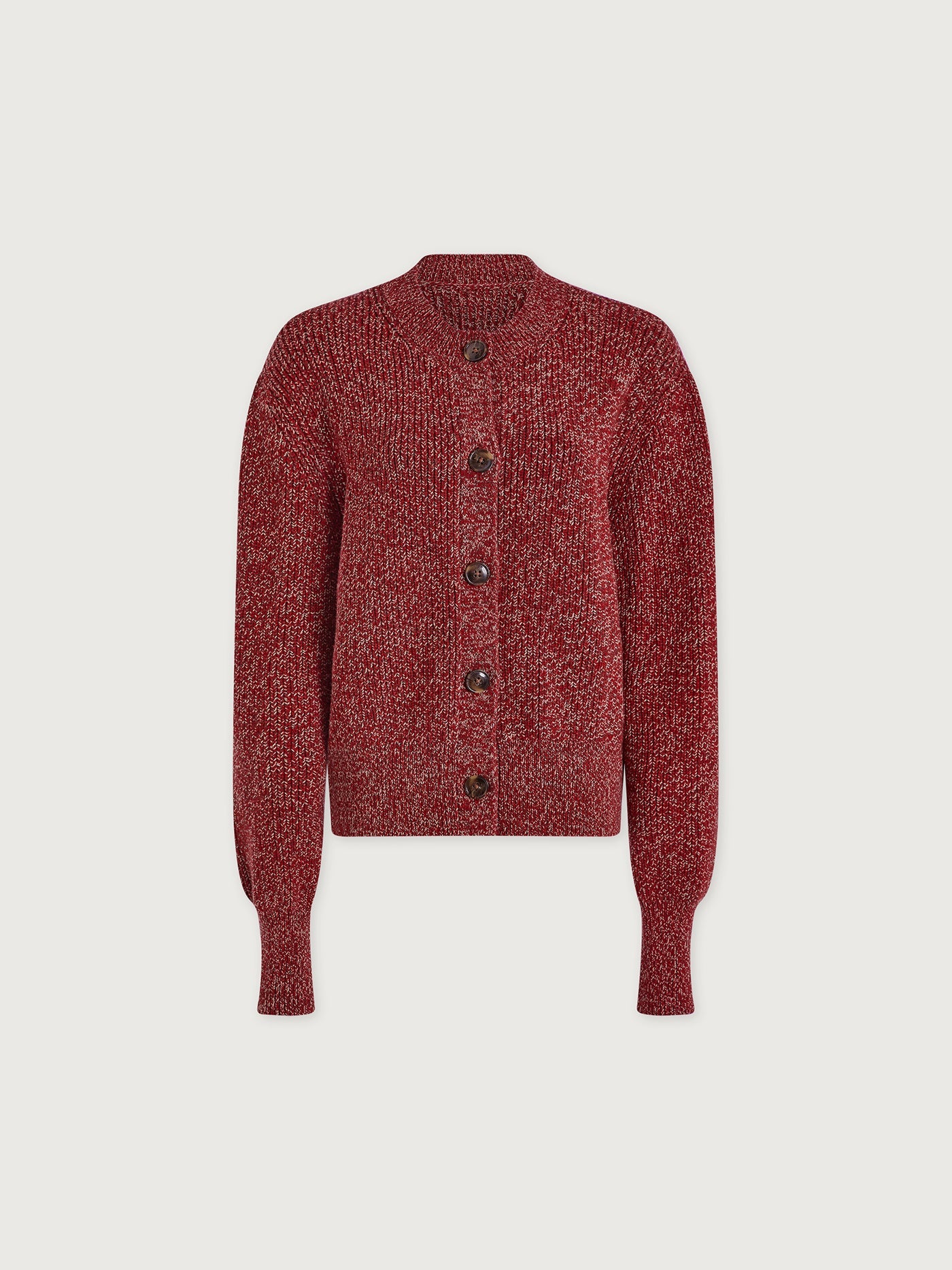 Varley Red Flecked Patricia Rib Cardigan