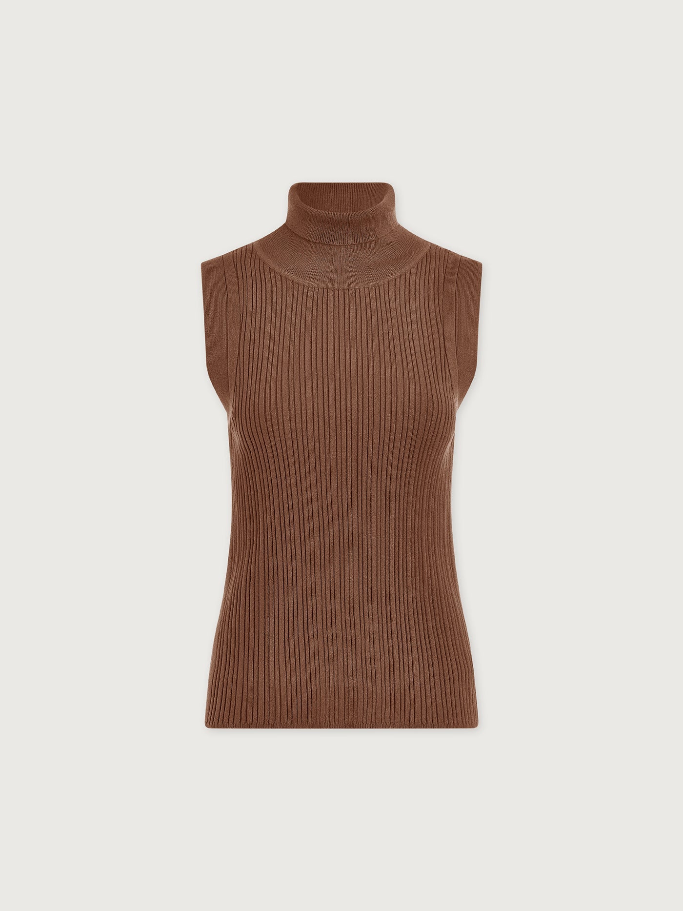 Varley Ash Taupe Anastasia Rib Knit Tank