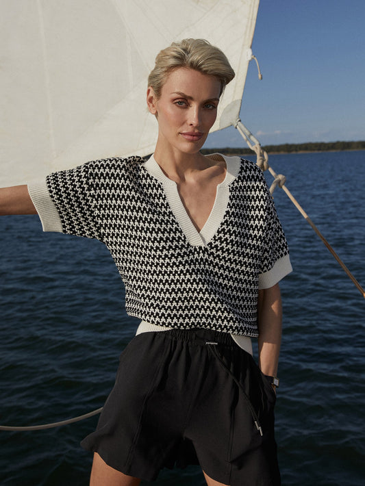 Varley Egret Dora Knit Top